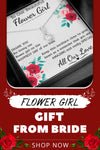 The Very Best Gift for Your Flower Girls on Your Wedding Day-14k white ALLURING BEAUTY necklace